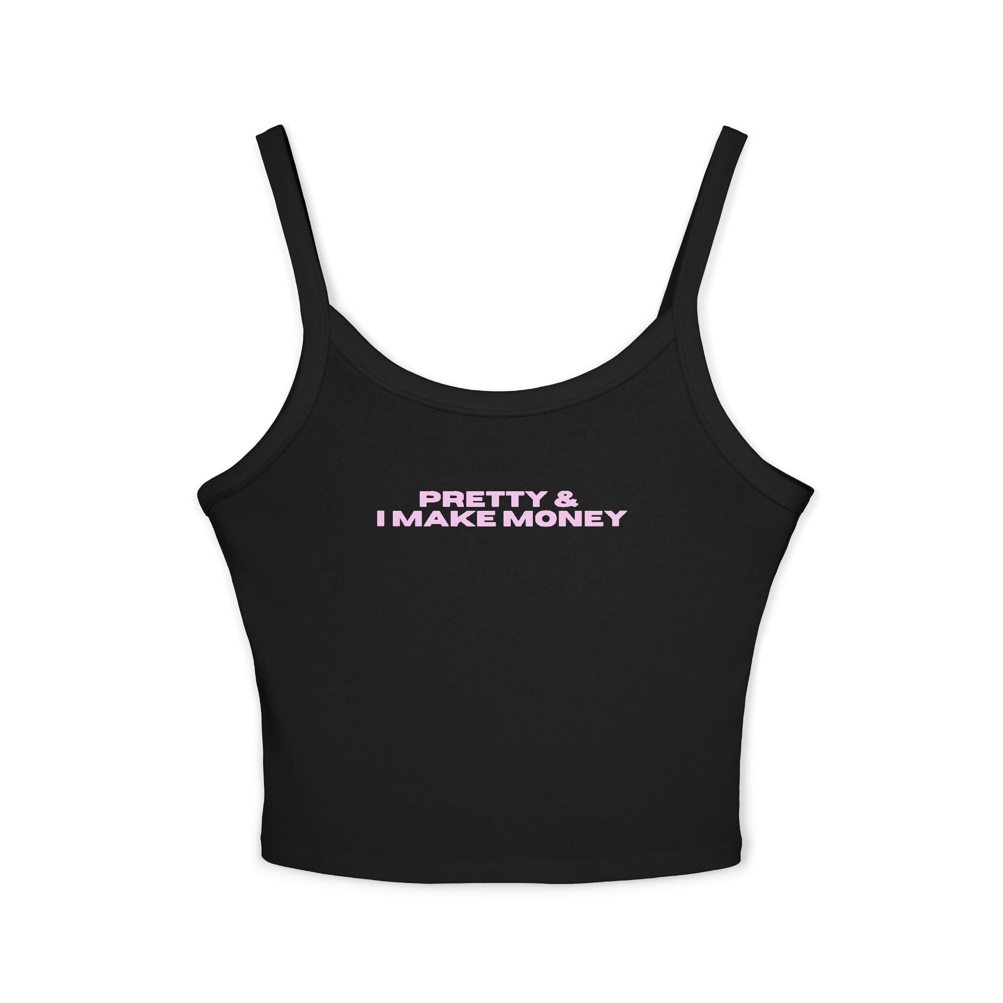 PRETTY & I MAKE $$$ White Graphic Tank/Crop Top — Drop 001 | BMADINC