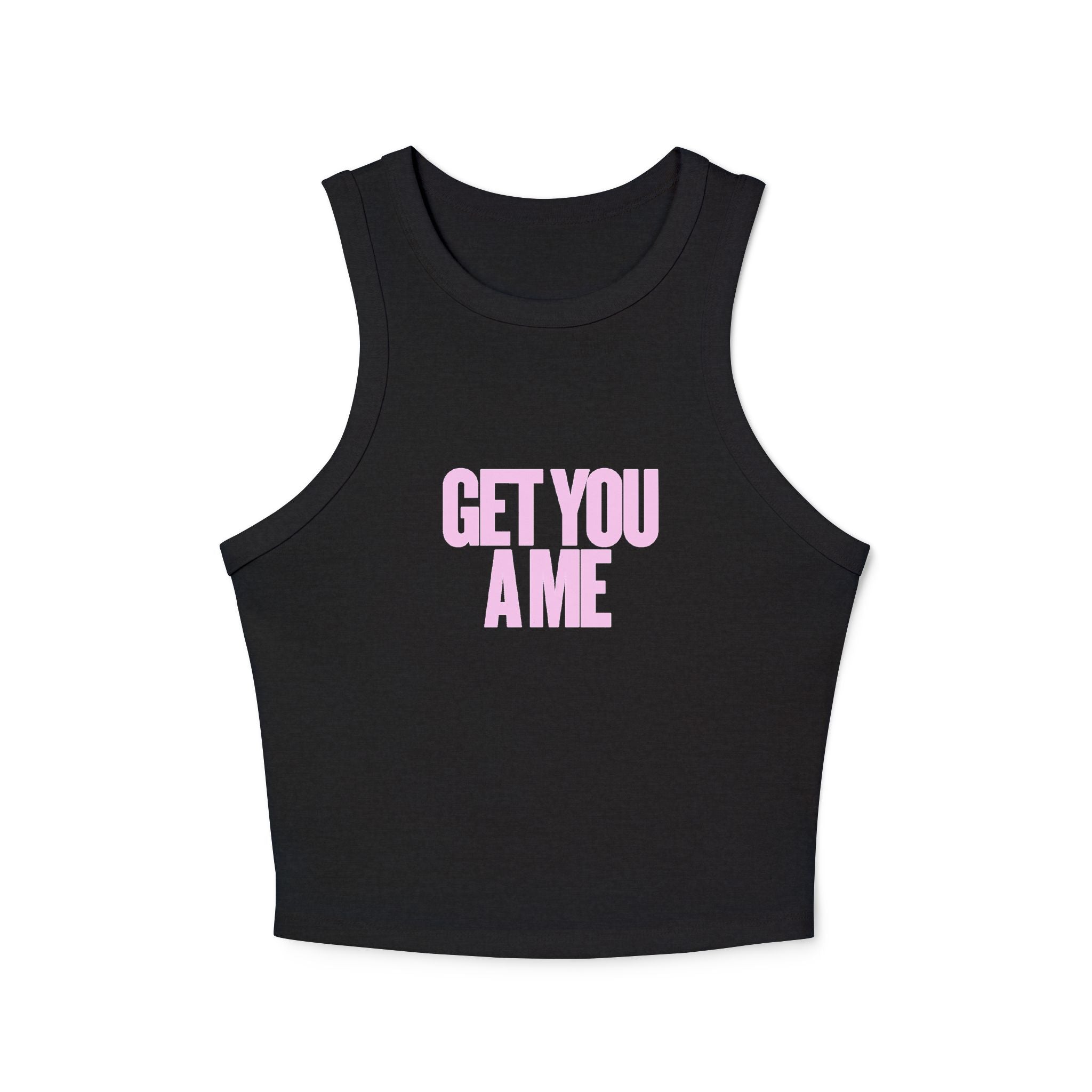 GET YOU A ME Dusty Pink Graphic Racer Tank — Drop 003